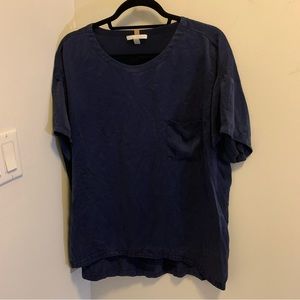 Lunya Navy Washable Silk Tee XS/S